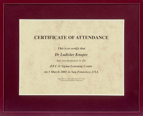 Certificitate of attendance